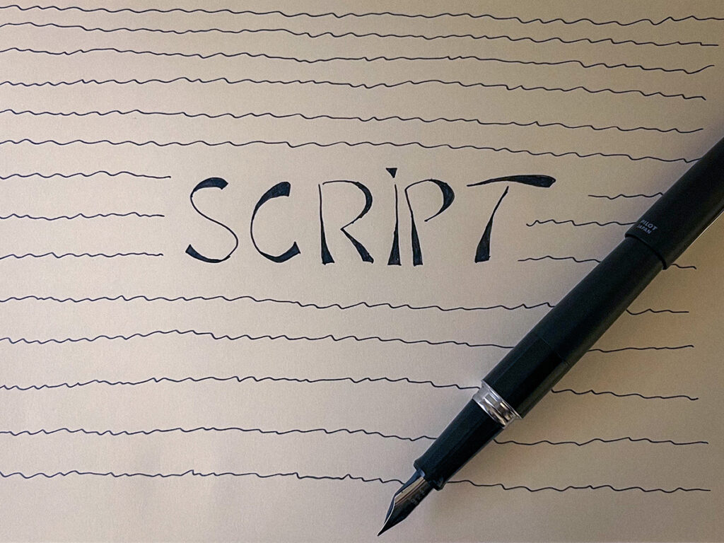 Script, roteiro de filme